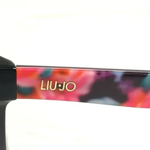 Liu Jo LJ629S Cat Eye Sunglasses Ebony Floral Temples Gradient Lenses main image 5